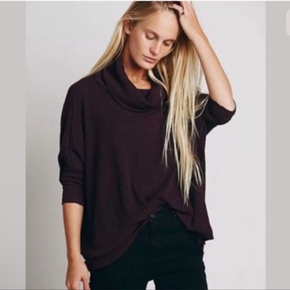Free People Beach World Traveler Textured poncho style top size medium